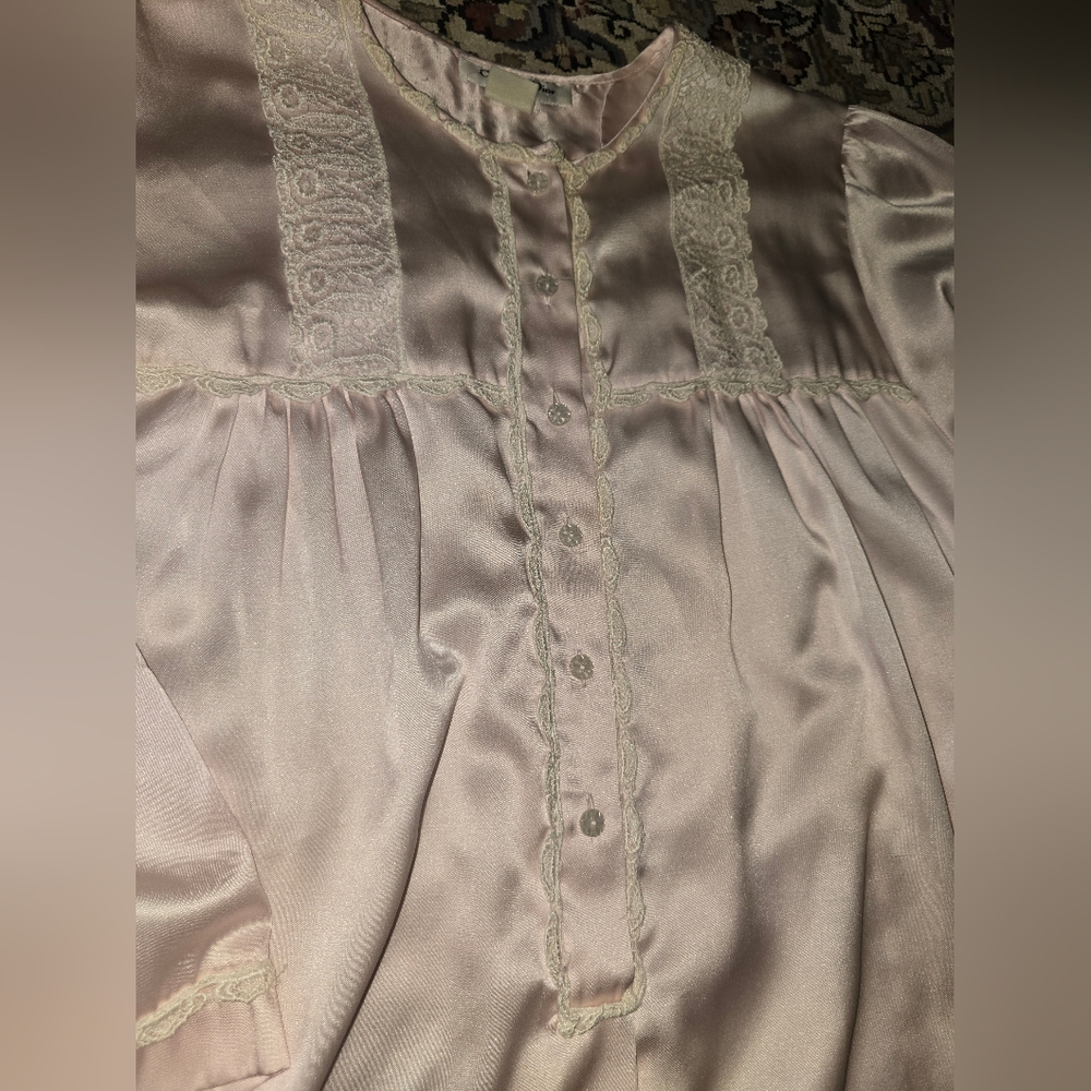 Dior Blush Satin Long Robe - Picture 3 of 11